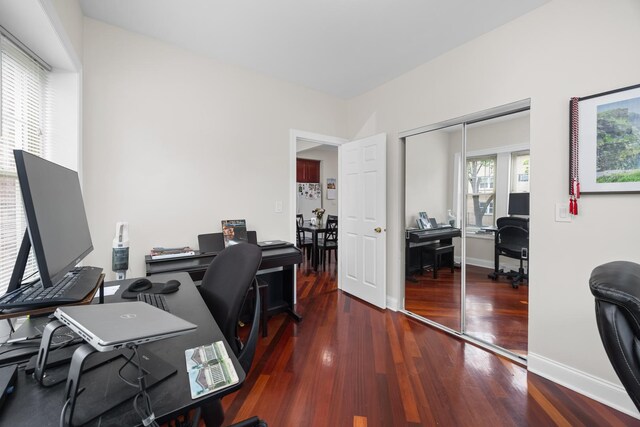 3848 N Lamon Ave Unit 1, Chicago, IL 60641 - home office with wood finished floors and baseboards