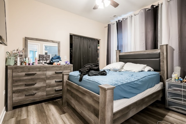 9841 S Ewing Ave, Chicago, IL 60617 - bedroom with wood finished floors and ceiling fan