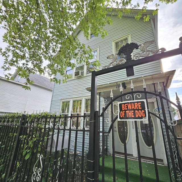 4850 S Honore St, Chicago, IL 60609 - exterior view of fence and cooling unit