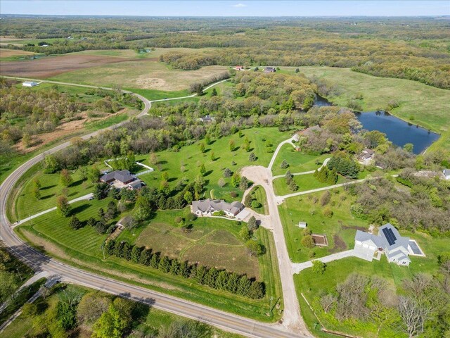 2297 Deer Ridge Ct, Carlock, IL 61725 - aerial view of property and surrounding area with a nearby body of water
