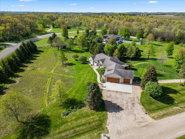 2297 Deer Ridge Ct, Carlock, IL 61725 - view from above of property with a forest