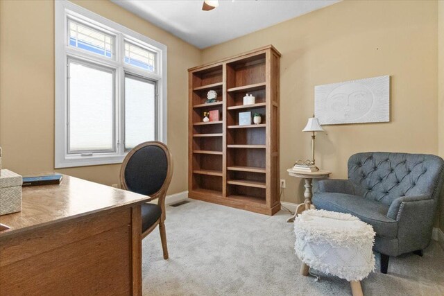 2297 Deer Ridge Ct, Carlock, IL 61725 - office featuring light carpet and baseboards