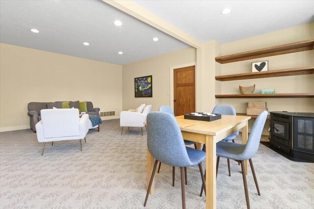 2297 Deer Ridge Ct, Carlock, IL 61725 - dining room featuring light carpet, recessed lighting, and baseboards