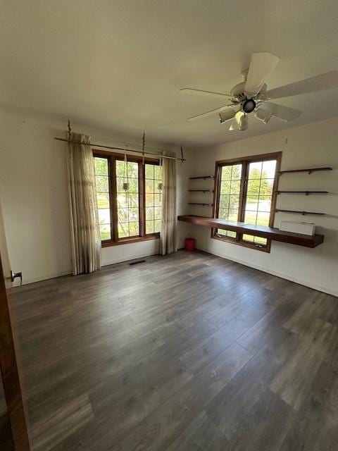8005 W 143rd Pl, Orland Park, IL 60462 - unfurnished living room with ceiling fan and wood finished floors