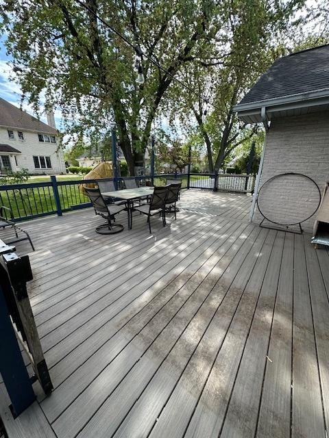 8005 W 143rd Pl, Orland Park, IL 60462 - wooden deck featuring outdoor dining space