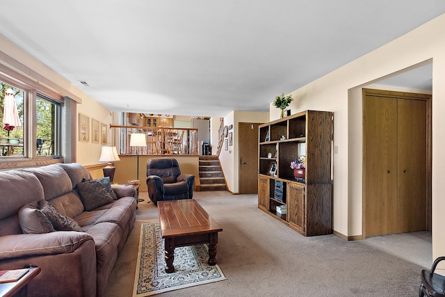 8120 Cherokee Trl, Tinley Park, IL 60477 - living area with light colored carpet and stairs