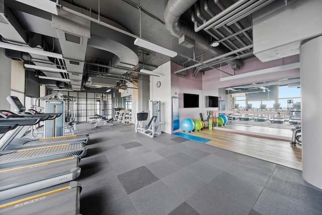 view of workout area