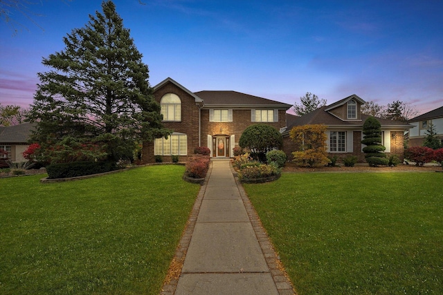 631 Indian Trail Dr, Palos Park, IL 60464 - traditional-style house with a yard and brick siding