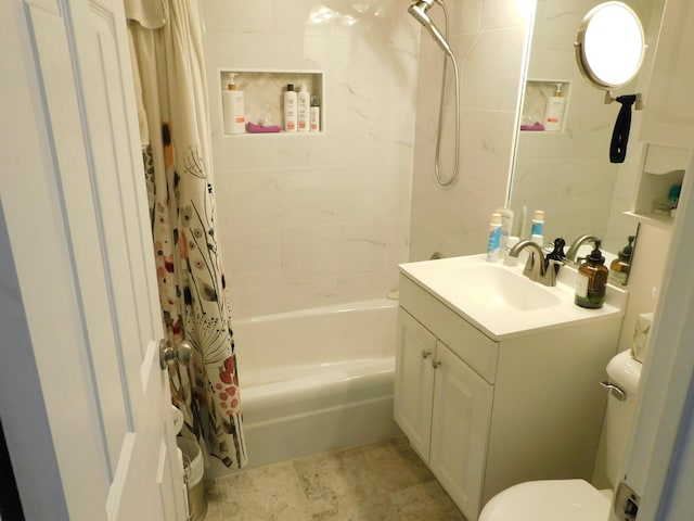 17242 71st Ct Unit 4, Tinley Park, IL 60477 - full bath with shower / tub combo with curtain, toilet, and vanity