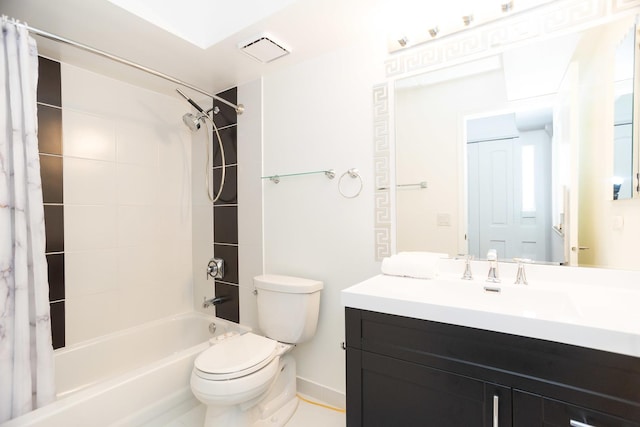 8560 W Foster Ave Unit 209, Norridge, IL 60706 - full bathroom featuring toilet, shower / tub combination, vanity, and baseboards