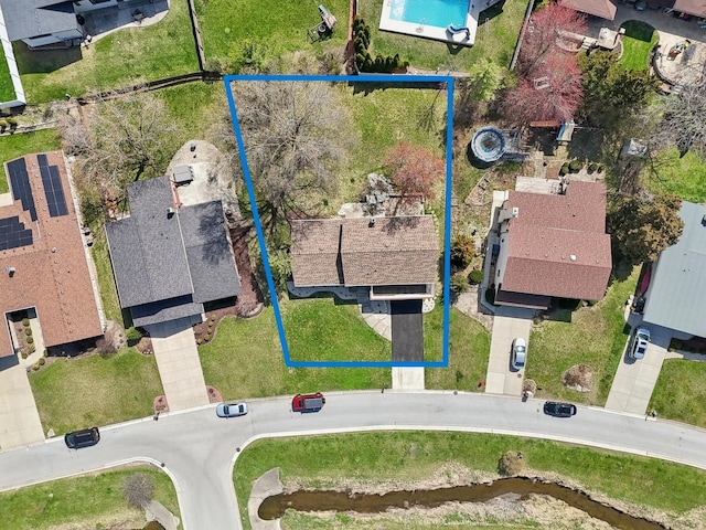 6709 W Menominee Pkwy, Palos Heights, IL 60463 - aerial view of property and surrounding area with property parcel outlined