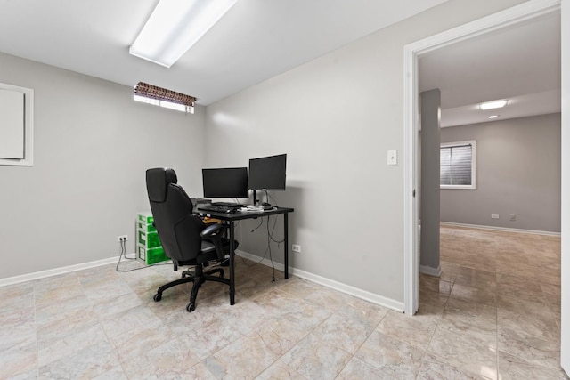413 Caren Dr, Buffalo Grove, IL 60089 - home office featuring baseboards and healthy amount of natural light