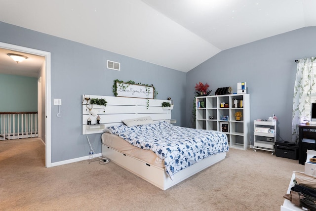 2899 Church Rd, Aurora, IL 60502 - bedroom featuring carpet floors, lofted ceiling, and baseboards