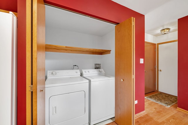 26437 W Deer Path, Channahon, IL 60410 - laundry room featuring washing machine and dryer and light wood-type flooring