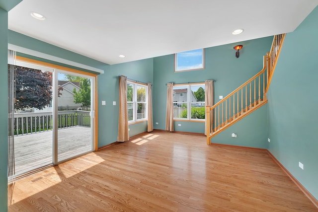 26437 W Deer Path, Channahon, IL 60410 - entryway featuring wood finished floors, stairs, baseboards, and recessed lighting