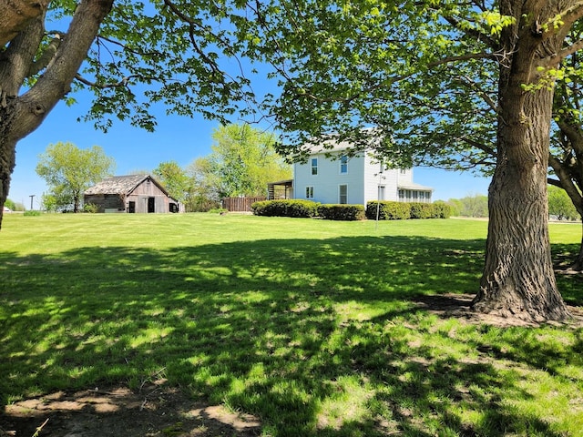 view of grassy yard