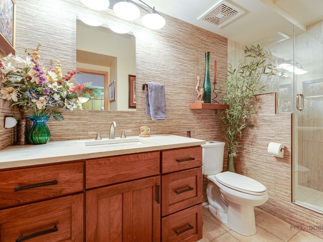 5 W Central Rd Unit 512, Mount Prospect, IL 60056 - full bathroom with tile patterned flooring, a stall shower, toilet, and vanity