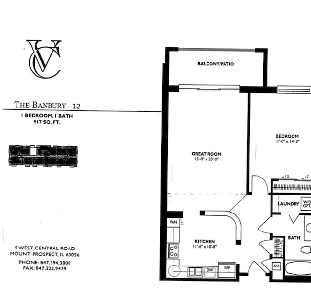 5 W Central Rd Unit 512, Mount Prospect, IL 60056 - floor plan / room layout