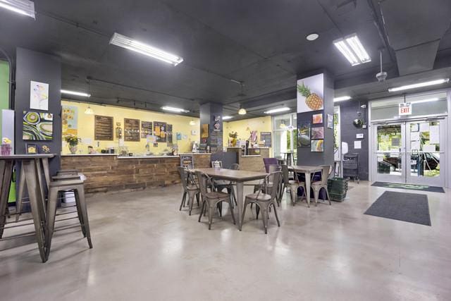 4250 N Marine Dr Unit 1929, Chicago, IL 60613 - dining area featuring finished concrete flooring and french doors