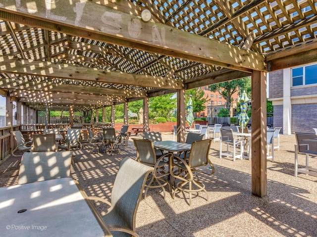 4250 N Marine Dr Unit 1929, Chicago, IL 60613 - view of patio / terrace featuring a pergola and outdoor dining space