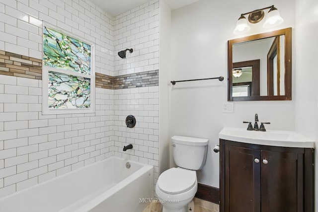 137 E Tyler St, Oswego, IL 60543 - full bath featuring vanity, toilet, and shower / tub combination
