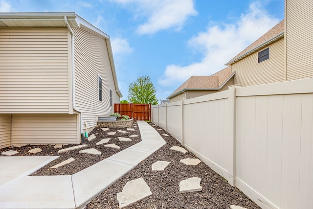 view of fenced backyard