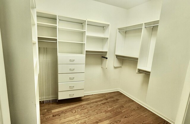 1813 Admiral Ct, Glenview, IL 60026 - walk in closet with dark wood-style flooring