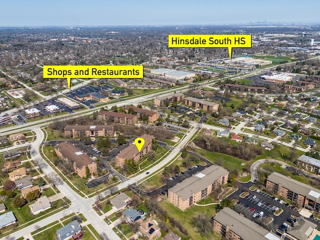 aerial view of property's location