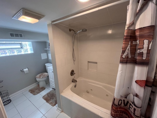 638 Paxton Ave, Calumet City, IL 60409 - full bath featuring toilet, baseboards, tile patterned flooring, and a combined bath / shower with jetted tub