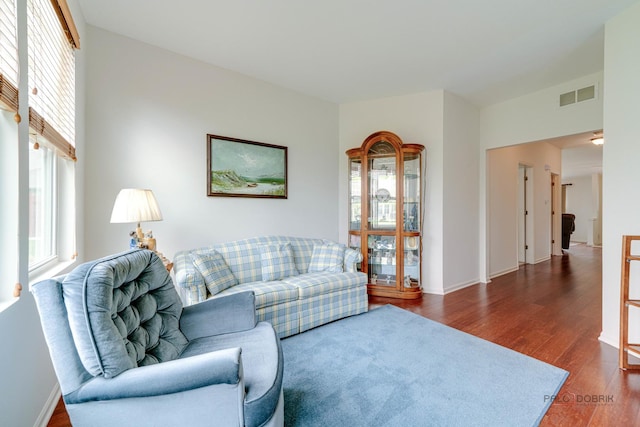 604 S Essington Dr, Round Lake, IL 60073 - living area featuring wood finished floors and baseboards