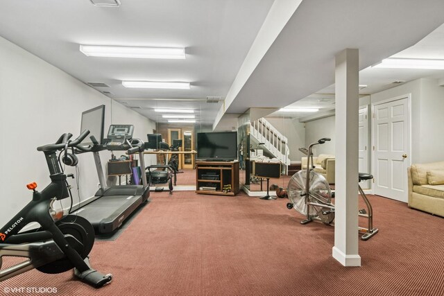 80 Gaelic Ct, Inverness, IL 60010 - workout room with carpet floors