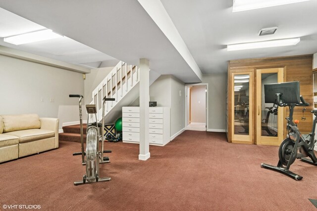 80 Gaelic Ct, Inverness, IL 60010 - exercise room with carpet floors and baseboards