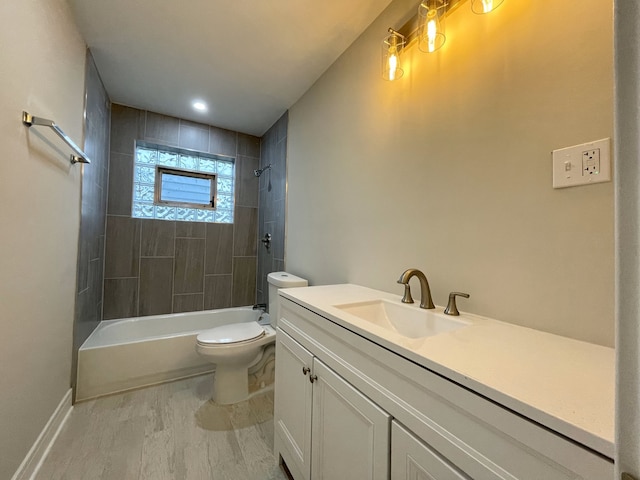 10724 Leclaire Ave, Oak Lawn, IL 60453 - full bathroom featuring toilet, vanity, and  shower combination