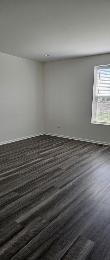 858 Finley Dr, Aurora, IL 60504 - spare room featuring dark wood-type flooring and baseboards