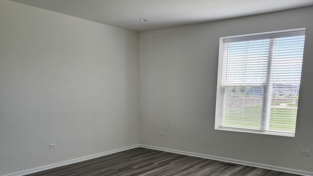 858 Finley Dr, Aurora, IL 60504 - spare room featuring dark wood finished floors, plenty of natural light, and baseboards