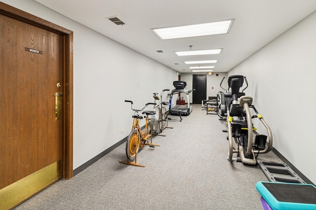 711 S River Rd Unit 503, Des Plaines, IL 60016 - workout area with baseboards and carpet flooring