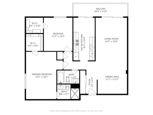 711 S River Rd Unit 503, Des Plaines, IL 60016 - home floor plan