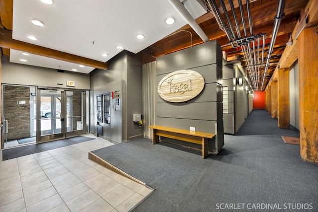 1735 W Diversey Pkwy Unit 416, Chicago, IL 60614 - community lobby featuring recessed lighting, beam ceiling, and stairs