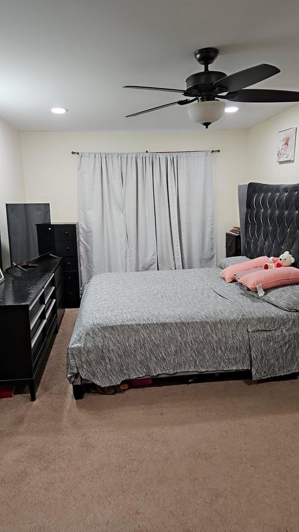 9230 Hartwood Ct Unit 1404, Orland Park, IL 60462 - bedroom with a ceiling fan and carpet
