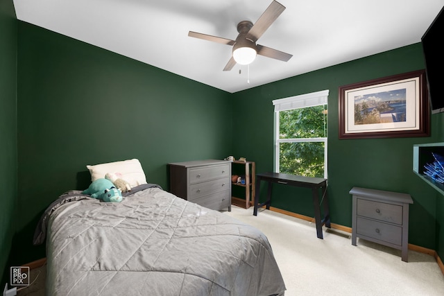 24001 W Walnut Cir, Plainfield, IL 60585 - carpeted bedroom featuring baseboards and ceiling fan