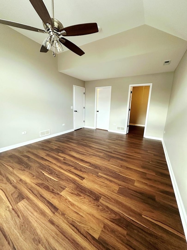 347 Village Creek Dr, Lake In The Hills, IL 60156 - unfurnished bedroom with dark wood finished floors and a ceiling fan