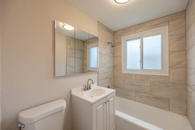 640 Enterprise Rd, Chicago Heights, IL 60411 - bathroom with toilet, healthy amount of natural light, shower / bath combination, and vanity