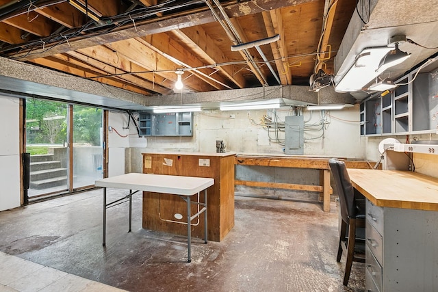 12811 S 82nd Ct, Palos Park, IL 60464 - basement featuring a workshop area and electric panel