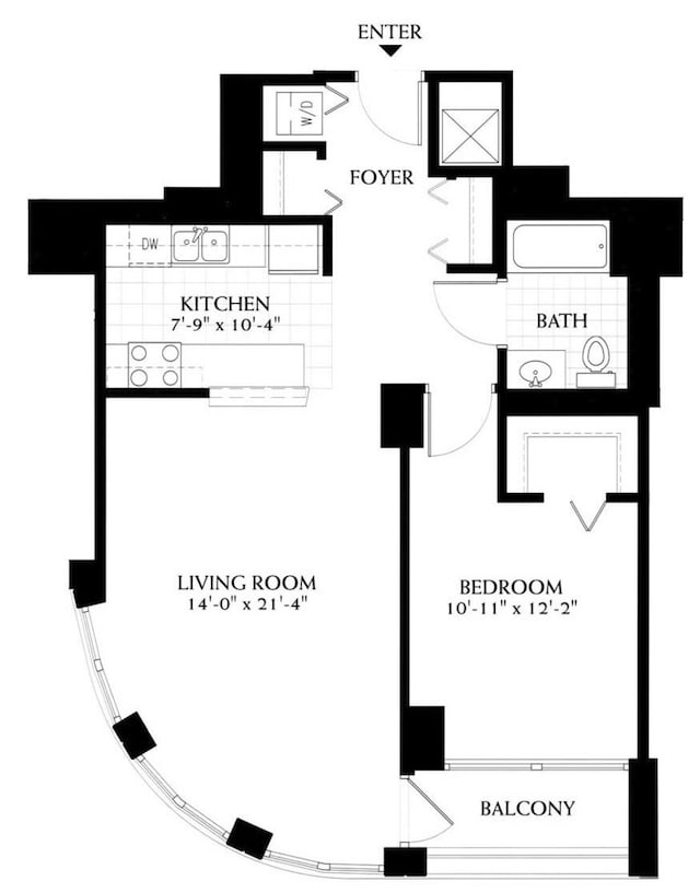 345 N La Salle Dr Unit 3305, Chicago, IL 60654 - property floor plan