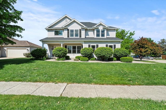 1809 Pembrook Ct, Plainfield, IL 60586 - view of front of property with a front lawn, a porch, and a garage