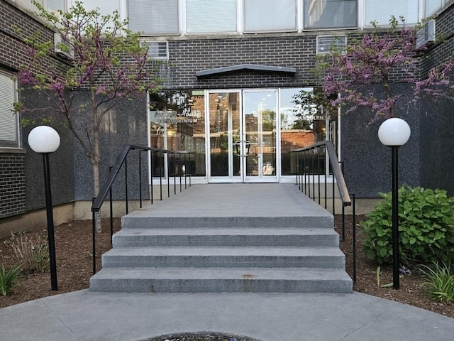 7251 Randolph St Unit C5, Forest Park, IL 60130 - property entrance featuring french doors and central air condition unit
