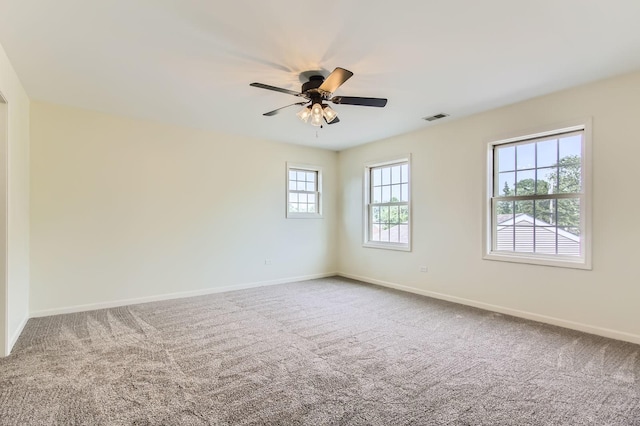 15157 Hilltop Ct, Orland Park, IL 60462 - spare room featuring carpet and a ceiling fan