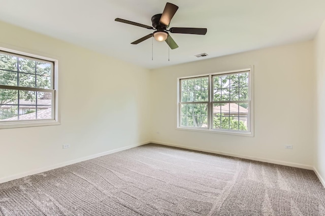 15157 Hilltop Ct, Orland Park, IL 60462 - spare room with plenty of natural light, carpet flooring, and a ceiling fan