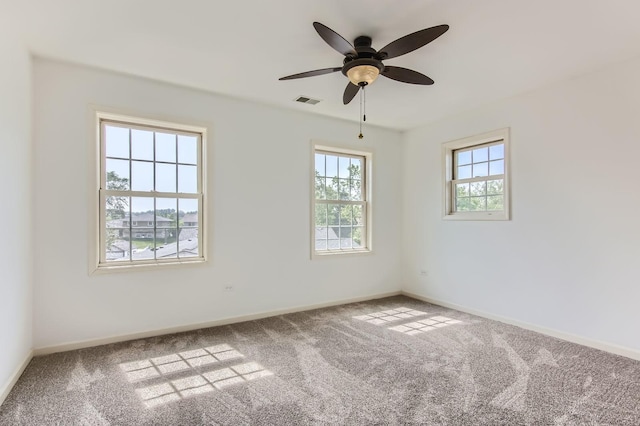 15157 Hilltop Ct, Orland Park, IL 60462 - spare room with plenty of natural light, carpet flooring, and ceiling fan