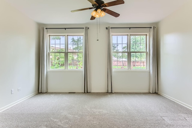 15157 Hilltop Ct, Orland Park, IL 60462 - unfurnished room with plenty of natural light, carpet flooring, and a ceiling fan